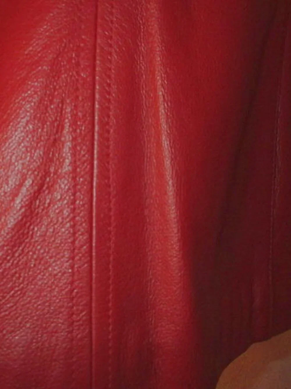 Vtg East 5th Red Nappa Leather Jacket Size 3X Pockets Car Coat Old Money 90s Y2K